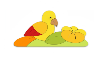 Настенная декорация Попугай и орхидея