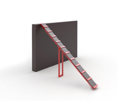 Элемент полосы препятствий Забор с наклонной доской