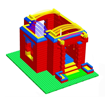 Готовое решение конструктор большой Дворец-1, 140х192х252 см