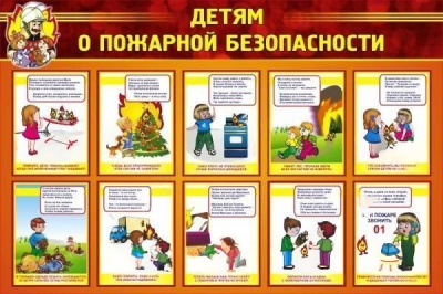 Стенд Детям о пожарной безопасности, 1,2х0,8 м