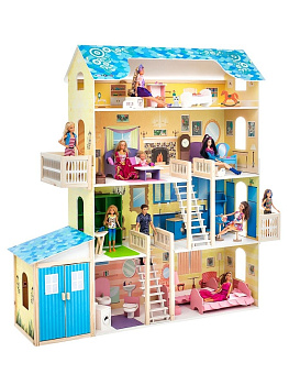 Кукольный домик "Лира" (с мебелью)