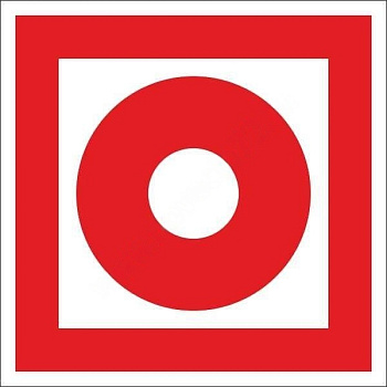 Знак эвакуации "Кнопка включения установок (систем) пожарной автоматики"  0,15х0,15