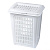 Корзина 50 л, с крышкой, для мусора/белья, прямоугольная, пластик, 56х45х36 см, ассорти, 4339900