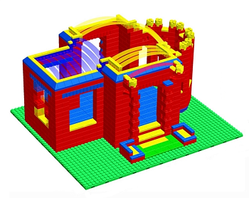 Готовое решение конструктор большой Дворец-3, 140х288х252 см