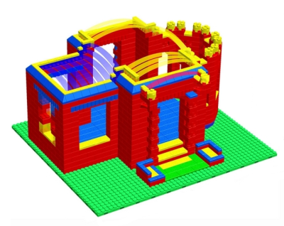 Готовое решение конструктор большой Дворец-3, 140х288х252 см