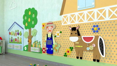 Декоративно-развивающая панель «Сад-огород» (Набор ДРП "Деревенька")