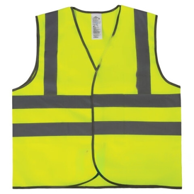 Жилет сигнальный ГОСТ, 4 светоотражающие полосы, ЛИМОННЫЙ, XXL (56-58), ПЛОТНЫЙ, ГРАНДМАСТЕР, 610838