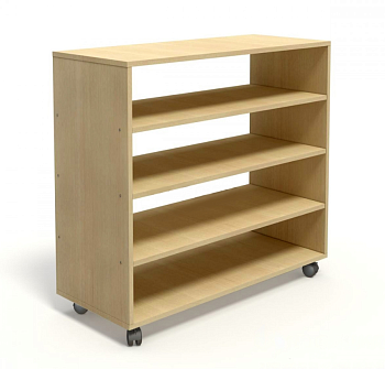 Стеллаж-разделитель на колесах (3 полки)