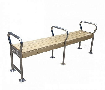 Скамья универсальная с подлокотниками без спинки, 2041x548х800 мм