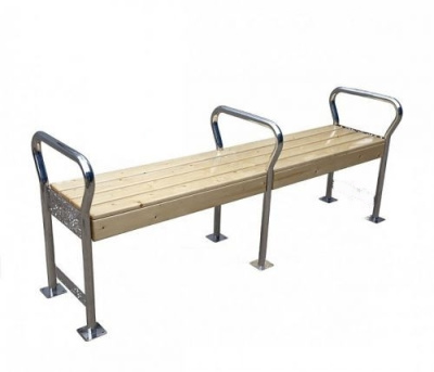 Скамья универсальная с подлокотниками без спинки, 2041x548х800 мм