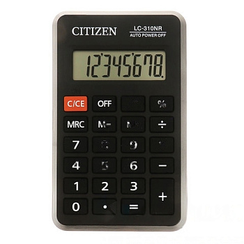 Калькулятор карманный CITIZEN LC310NR (114х69 мм), 8 разрядов, питание от батарейки, LC-310NR