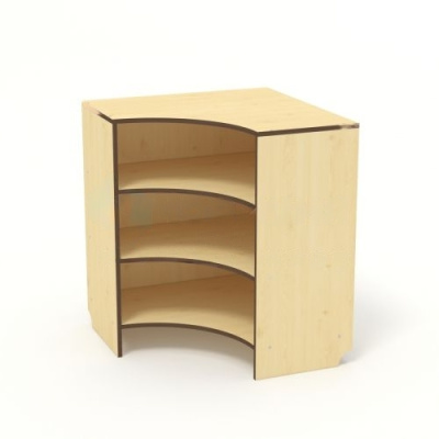 Стеллаж для зонирования угловой, 675х380х815 мм