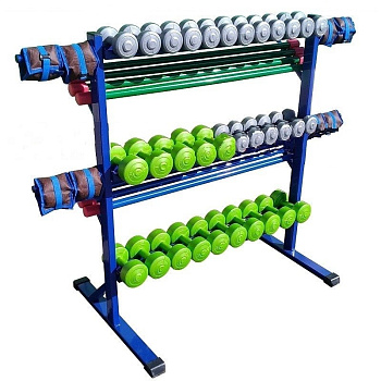 Комплект для силовой гимнастики (с подвижным стеллажом)