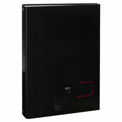 Тетрадь на кольцах БОЛЬШАЯ 210х305 мм А4, 100 л., обложка картон, клетка, BRAUBERG "Dark", 404101