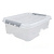 Ящик - контейнер 23л с КРЫШКОЙ НА ЗАЩЕЛКАХ "ПРОФИ" 18х50х39см штабелируемый ПРОЧНЫЙ п, 437940000