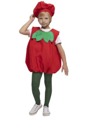 Детский карнавальный костюм Помидор (рост от 104 до 134 см)