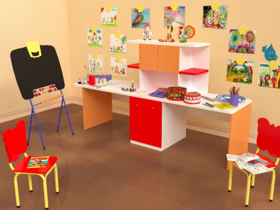 Уголок Изобразительная деятельность для детей 5-7 лет