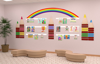 Композиция для оформления холла Карандаши