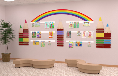 Композиция для оформления холла Карандаши