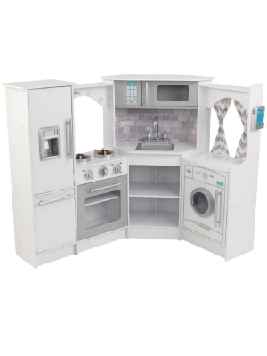 Кухня "Белый-Интерактив", угловая