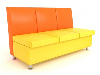 Секция трехместная Франклин 3СБП без подлокотников (174х80х96см)