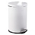 Ведро-контейнер для мусора (урна) с педалью LAIMA "Classic", 12 л, белое, глянцевое, металл, со съемным внутренним ведром, 604948
