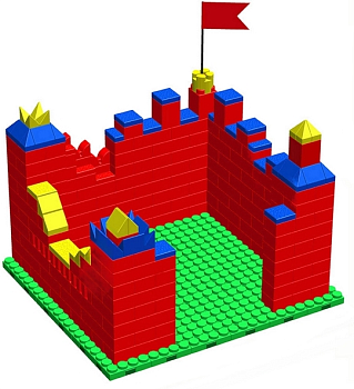 Готовое решение конструктор большой Крепость-1, 102х108х95 см