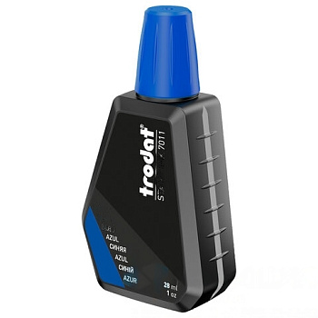 Краска штемпельная TRODAT, синяя, 28 мл, на водной основе, 7011с