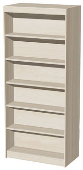 Стеллаж двухсторонний с задней стенкой для библиотеки, 900х560х2090 мм