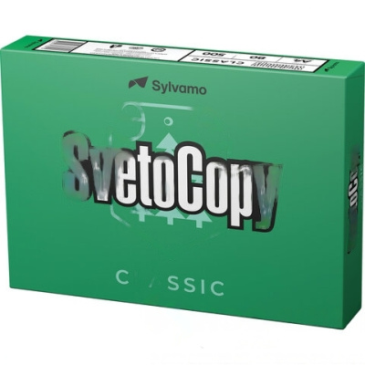 Бумага офисная А4, 80 г/м2, 500 л., марка С, SVETOCOPY CLASSIC, Россия, 146% (CIE)