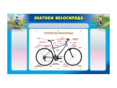 Многофункциональная доска Знатоки велосипеда с магнитно-маркерными элементами