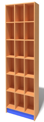 Стеллаж выставочный для библиотеки, 600x250x2100 мм