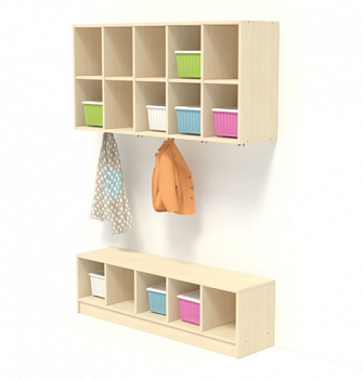 Шкаф-полка для детской одежды, навесная