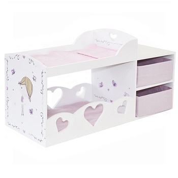 Двухярусная кроватка с системой хранения серия "Пьемонт", Альбертина Мини