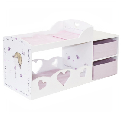 Двухярусная кроватка с системой хранения серия "Пьемонт", Альбертина Мини