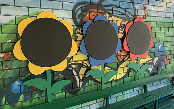 Модули развивающие с меловыми досками Цветы (3 шт)