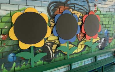 Модули развивающие с меловыми досками Цветы (3 шт)