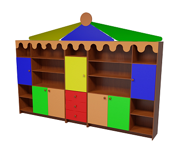 Шкаф-стеллаж модульный, 2900х336х2000(1500) мм