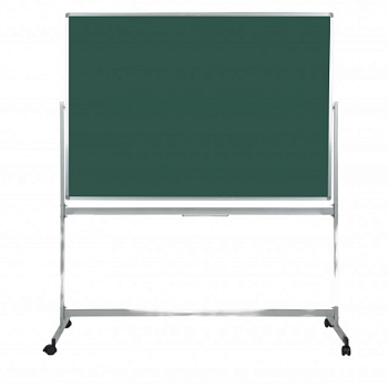 Доска магнитно-меловая поворотная мобильная, 100х150 см