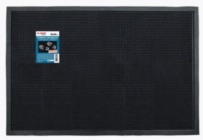 Коврик входной резиновый фактурный грязесборный 60х90см, LAIMA EXPERT, 607817
