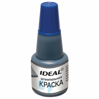 Краска штемпельная TRODAT IDEAL синяя 24 мл, на водной основе, 7711с, 153079