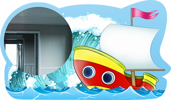 Зеркало детское Волна, 1240х730 мм