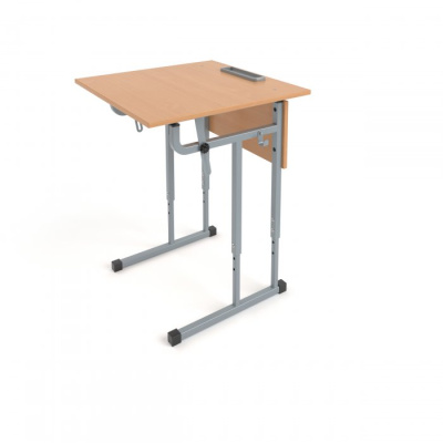 Стол ученический Стандарт 1-местный регулируемый с регулируемым наклоном столешницы (ЛДСП) прям.