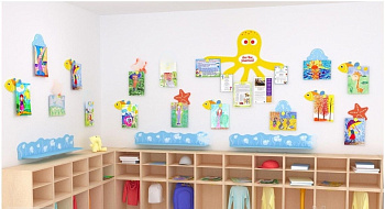 Композиция для оформления холла Подводный Мир