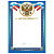 Грамота "Благодарность", А4, мелованный картон, конгрев, тиснение фольгой, синяя рамка, BRAUBERG, 128345
