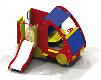 Игровой элемент Машинка с горкой, 2360х2360х1780 мм