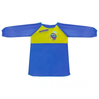 Фартук-накидка с рукавами для труда и занятий творчеством ЮНЛАНДИЯ, 50х65 см, синий, 229185