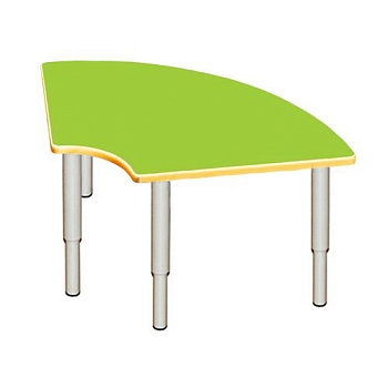 Стол детский регулируемый ЧЕТВЕРТЬ ЛДСП 800х800х400-580 мм (0-3 р. гр.)