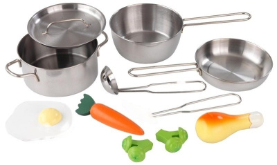 Набор игровой "Игрушечная посуда", 11 элементов, из металла