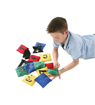 Набор тактильных мешочков с цифрами, 15 шт.